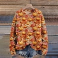 thumbnail image 1 of Halloween Orange Oversized Sweatshirts for Women's Pumpkin Casual Comfort Printed Sweatshirt Fall Trendy Outfits, 1 of 4