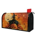 thumbnail image 1 of Halloween Orange Pumpkin Witch Bat Spooky Mailbox Covers,Magnetic 21x25.5 Inch Mailbox Wrap Water Proof Reusable Halloween Box Wrap for Garden Outdoor Decorative, 1 of 4