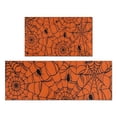 thumbnail image 1 of Halloween Orange Spider Web Pattern Kitchen Rugs Sets Of 2,Anti Fatigue Kitchen Mat Rugs Non Slip Washable,Decorative Kitchen Floor Mats for Kitchen,Sink,Laundry,17"x30"+17"x47", 1 of 7