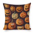 thumbnail image 1 of Halloween Orange pumpkin Linen toss pillowcase decoration pillowcase gifting preferred 24x24 inch cushion cover sofa pillowcase sofa bedroom living room car, 1 of 8