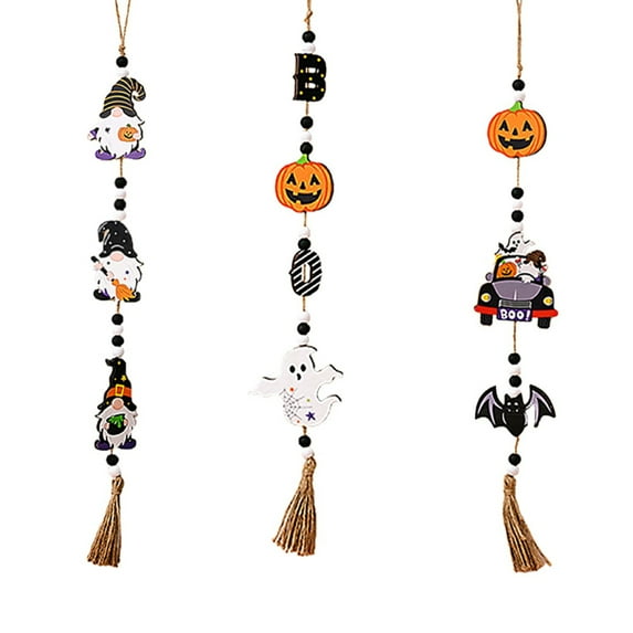 Halloween Ornaments Wooden Halloween Decorations for Tree Pumpkin Wood Sign Vintage Halloween Gnome Bat Hanging Pendants Retro Halloween Decor for Small Tree Holiday Party Home