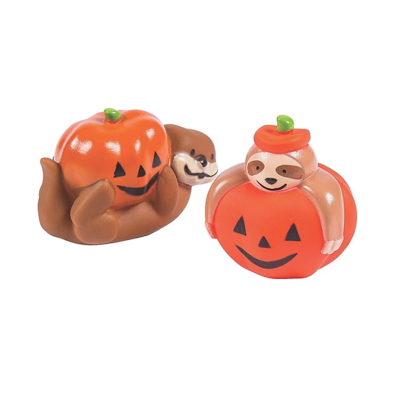 Halloween Otter Sloth Soft Vinyls - Party Favors - 12 Pieces