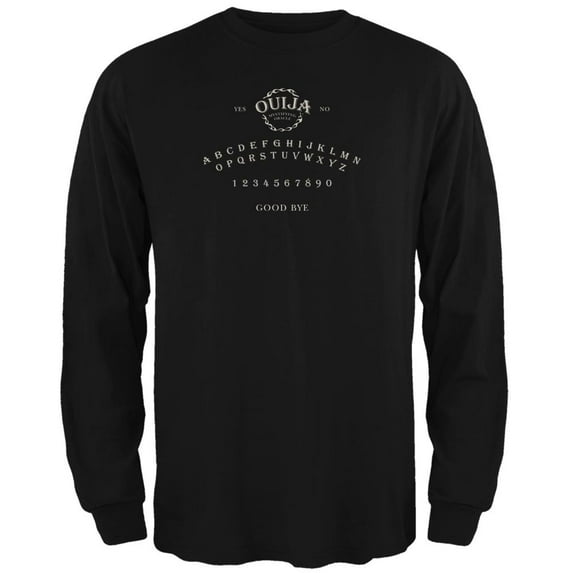 Halloween Ouija Board Costume Black Adult Long Sleeve T-Shirt - Medium