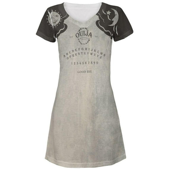 Halloween Ouija Board Costume Juniors V-Neck Beach Cover-Up Dress