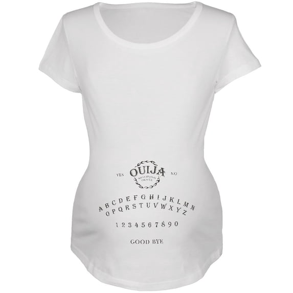Halloween Ouija Board Costume White Maternity Soft T-Shirt - Medium