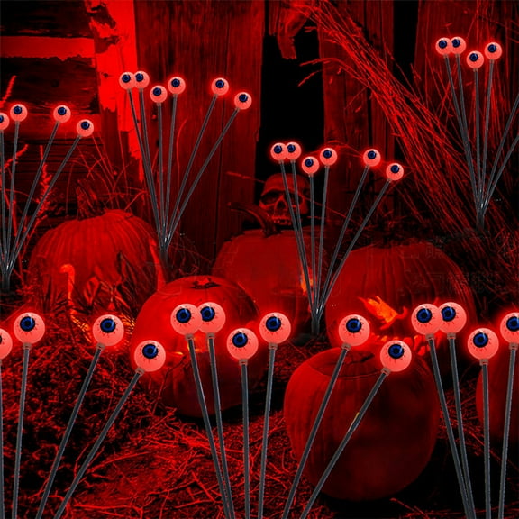 Halloween Outdoor Decor Halloween Ghost Eyeball Solar Floor Lamp Outdoor Waterproof Ambiance Patio Decoration Lights