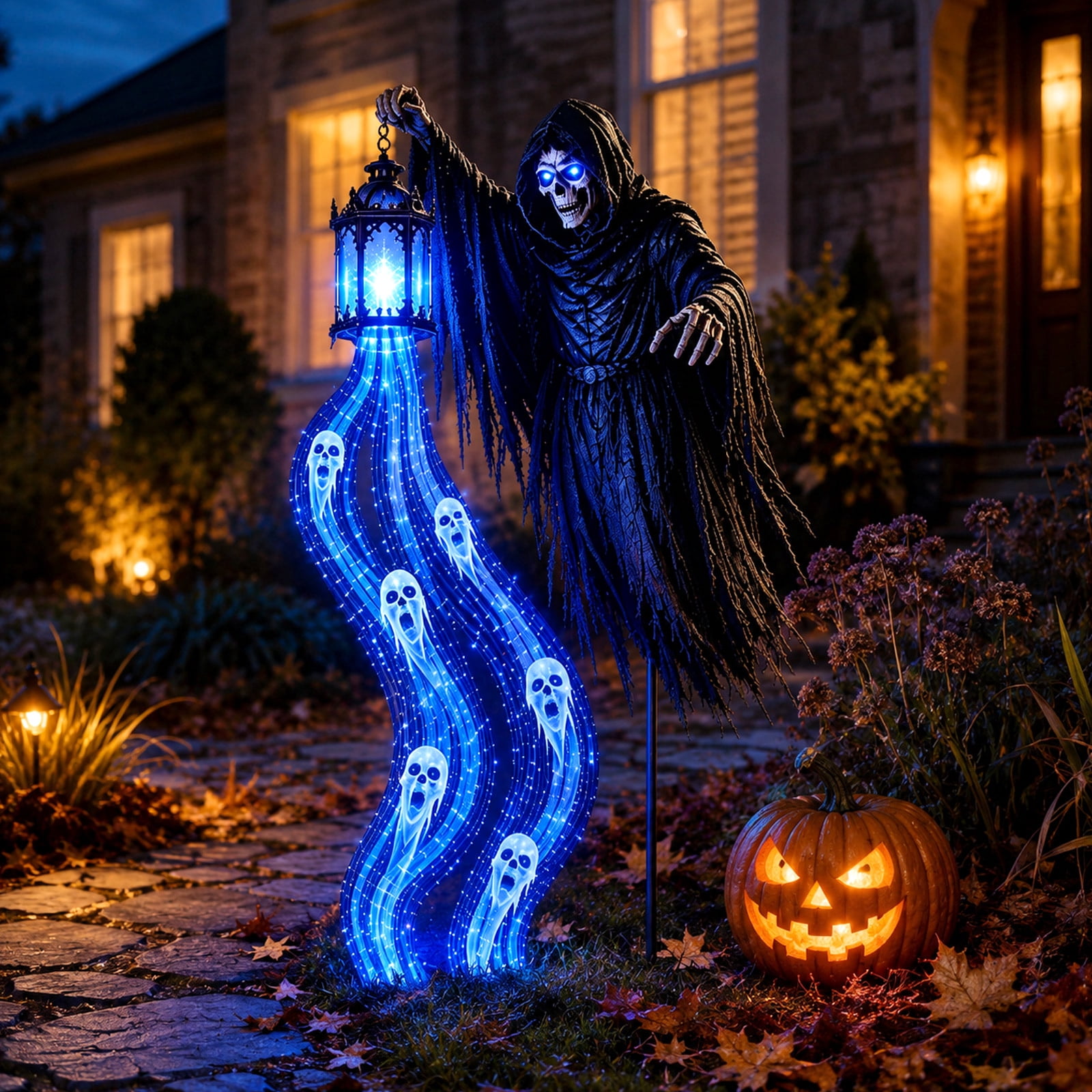 Halloween Outdoor Decorations Lights Soul Harvester Garden Light