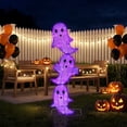 thumbnail image 1 of Magotan Halloween Decorations 3ft Halloween Ghost Decor Pre-Lit 65 LED Purple Light Halloween Cute Ghost Outdoor Decor for Garden Yard Home Party, 1 of 7