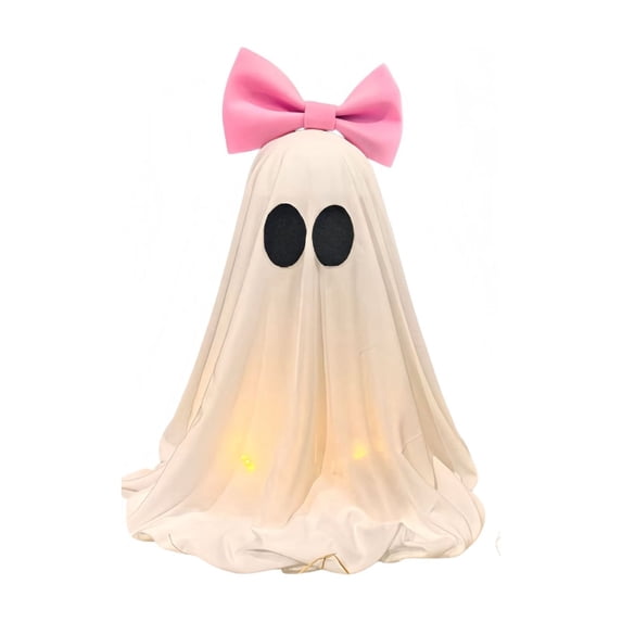 Halloween Outdoor Desktop Decoration Pink Ghost Ornament for Courtyard Gallery Party Decorative Table Top Display Halloween Festival Decor Pink