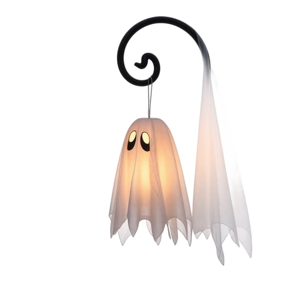 Halloween Outdoor Glowing Ghost Hanging Decor, Cute Floating Spirit Garden Ornament, Light-Up Spooky Pendant for Courtyard Tree Patio Atmosphere Display