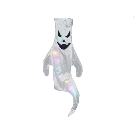 Halloween Outdoor Hanging Decoration, Glow in The Dark Halloween Decorations, Hanging Ghosts Halloween Decor, Devil Face Glowing Ghost Windsock Flag, Lightweight Weather-Resistant
