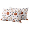 thumbnail image 1 of Halloween Outdoor Pillow Covers 20"x12" Set of 2,Waterproof Throw Pillow Covers for Patio Furniture,Fall Pumpkins Halloween Funny Bat White Decorative Cushion Pillowcases for Garden Porch Couch Sofa, 1 of 9