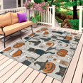 thumbnail image 1 of Halloween Outdoor Rug for Patio/Deck/Porch, Non-Slip Large Area Rug 5 x 8 Ft, Black Cat Witch Hat Spooky Pumpkin Vintage Indoor Outdoor Rugs Washable Area Rugs, Reversible Camping Rug Carpet Runner, 1 of 8