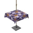 thumbnail image 1 of Halloween Outdoor Tablecloth with Umbrella Hole, Orange Pumpkin Funny Ghost Black Cat Purple Spillproof Waterproof Outdoor Table Cover, Patio Tablecloths for Party/Garden/Picnic, Square 60"x60", 1 of 9