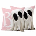 thumbnail image 1 of Halloween Outdoor Waterproof Pillow Covers, Cartoon Funny Error Ghost Pink Decorative Square Throw Pillowcase Sofa Cushion Sham for Patio/Couch/Chair, 16"x16" 2 Pack, 1 of 8