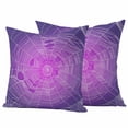 thumbnail image 1 of Halloween Outdoor Waterproof Pillow Covers, Farmhouse Retro Purple Ombre White Cobweb Decorative Square Throw Pillowcase Sofa Cushion Sham for Patio/Couch/Chair, 20"x20" 2 Pack, 1 of 8