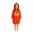 thumbnail image 1 of Halloween Outfit Girls Boys Oversized Pumpkin Hooded Blanket Hoodie Wearable Onesie Kids Cozy Funny Rompe𝐫 Casual Clothes, 1 of 8