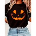 thumbnail image 1 of Halloween Outfits For Women, Pumpkin Jack O Lantern Halloween TShirt, 1 of 5