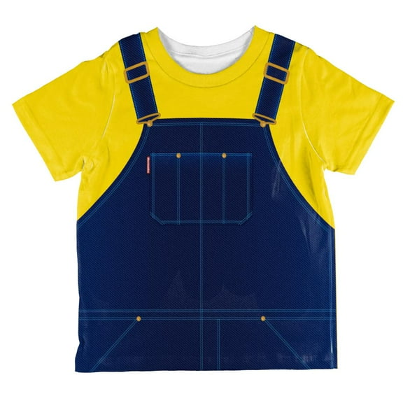 Halloween Overalls Yellow Shirt Costume All Over Toddler T Shirt Multi 4T