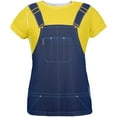 thumbnail image 1 of Halloween Overalls Yellow T-Shirt Costume All Over Womens T Shirt Multi 2XL, 1 of 2