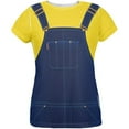 thumbnail image 1 of Halloween Overalls Yellow T-Shirt Costume All Over Womens T Shirt Multi SM, 1 of 2
