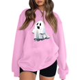 Halloween Oversized Sweatshirt for Women Cute Ghost Graphic Pullover