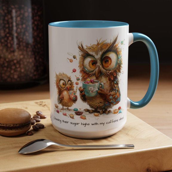 Halloween Owl Coffee Mug: Candy Chaos Cup for Fall