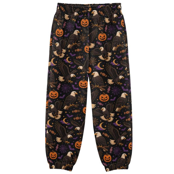 Halloween Owl Pumpkin Boys Pants Kids Casual Sweatpants Joggers Toddler Sports Pants 3-10 Years