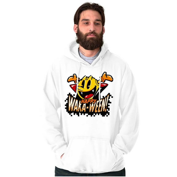 Halloween PACMAN Happy Waka-Ween Unisex Plus Size Hoodie Brisco Brands 2X