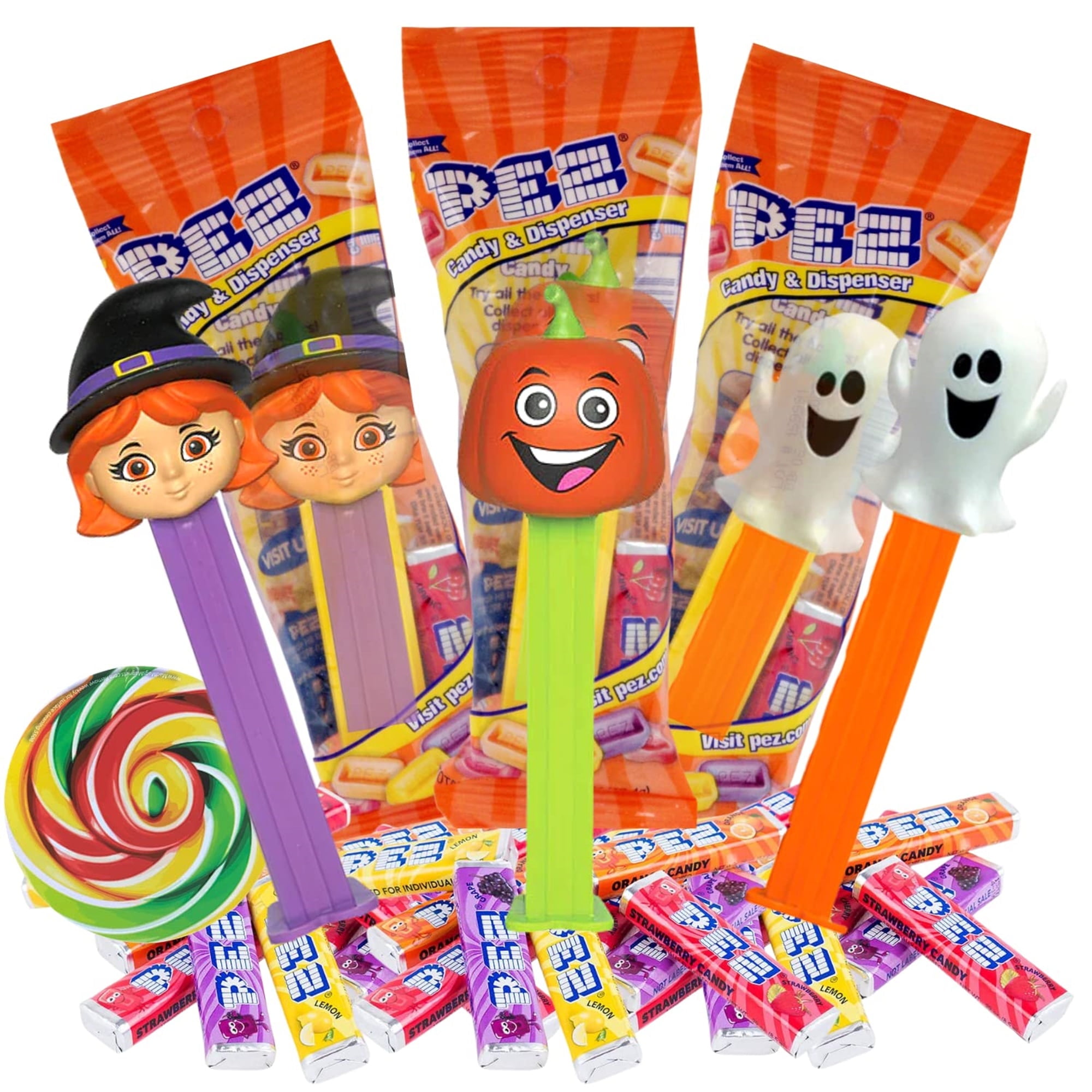 Halloween PEZ Dispenser Variety Pack, Trick or Treat Candy, Pack of 3, .58 Ounces per Dispenser