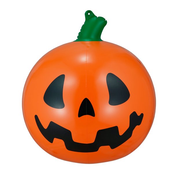 Halloween PVC Inflatable Orange JackO'Lantern Decoration, 30 in, by
