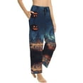 thumbnail image 1 of Halloween Pajama Pants Women, Halloween Pumpkin Amusement Park Halloween Costumes Sweatpants Soft Sleep Lounge Pants, Casual PJ Bottoms Pants with Pockets, 1 of 7