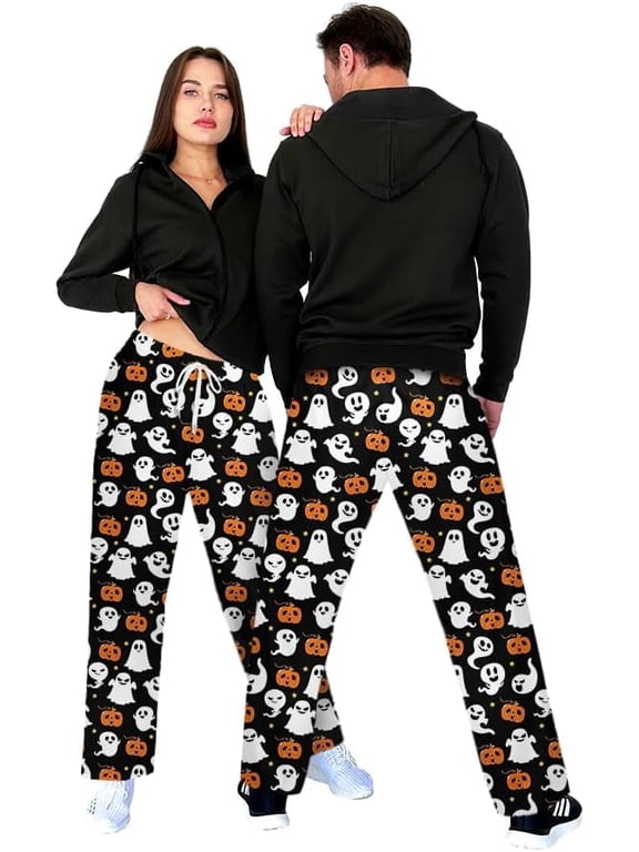 Halloween Pajama Pants Women Men Couples Halloweens Pjs Pants Unisex Funny Pajama Bottom Sleepwear for Party