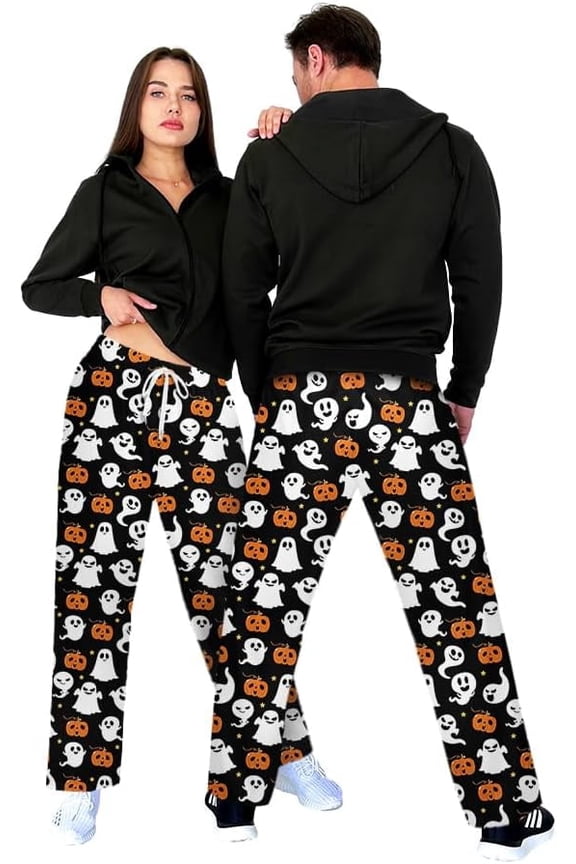 Halloween Pajama Pants Women Men Couples Halloweens Pjs Pants Unisex Funny Pajama Bottom Sleepwear for Party