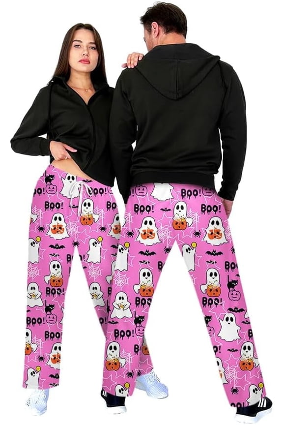 Halloween Pajama Pants Women Men Couples Halloweens Pjs Pants Unisex Funny Pajama Bottom Sleepwear for Party