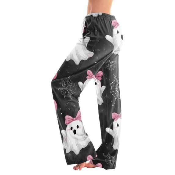 Halloween Pajama Pants Women Print Lounge Pants for Women, Soft Pj Pants Comfy Elastic Waist Sleepwear, Womens Halloween Pj Pants, Cozy Pajama Pants for Fall & Holiday
