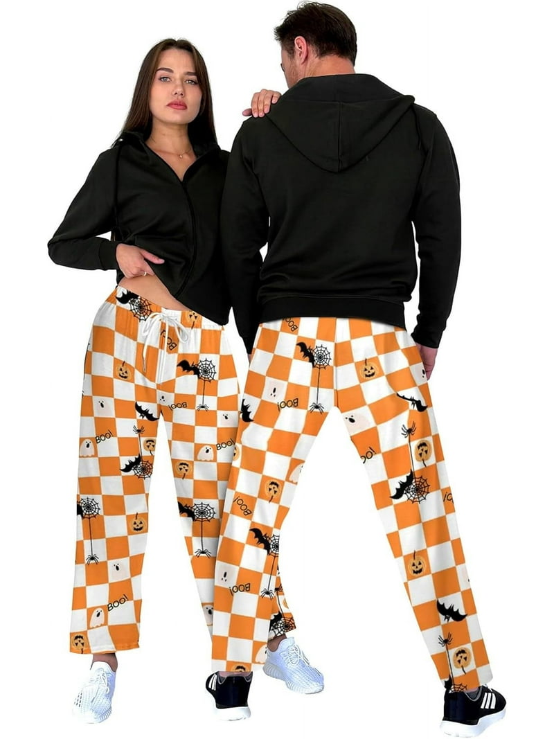Halloween Pajama Pants for Men Women Cute Ghost Unisex Sleep - Main Image
