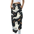 thumbnail image 1 of Halloween Pajama Pants for Women Loose Fit Wide Leg Trouser Pants Casual Elastic Waist Drawstring Palazzo Pants, 1 of 5