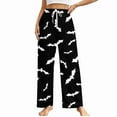 thumbnail image 1 of Halloween Pajama Pants for Women Men Couples Halloweens Pjs Pants Unisex Ghost Bat Pumpkin Pajama Bottom Sleepwear for Halloween Costume Party, 1 of 7