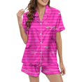 thumbnail image 1 of Halloween Pajama Set Women 2 Piece Pj Set Ghost Graphic Button Down Soft Breathable Sleepwear with Shorts Easy Fit Womens Lounge Set, 1 of 5