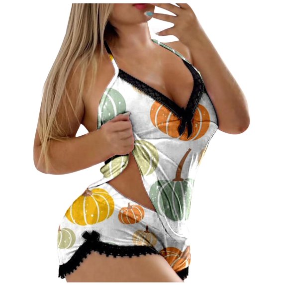 Halloween Pajama Set for Women Feather Light Graphic Spaghetti Strap Camisole Tops and Shorts 2 Piece Cloud Like Nightwear Contoured Women's Sleepwear