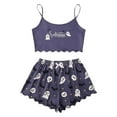 thumbnail image 1 of Halloween Pajama Set Women Lightweight Comfy Spaghetti Strap Camisole Tops and Shorts 2 Piece Fitted Nightwear Womens Lounge Sets, 1 of 7