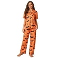 thumbnail image 1 of Halloween Pajama Womens Pajama Sets Long Sleeve Button Down Sleepwear 2 Piece Nightwear Soft Pjs Lounge Sets, 1 of 5