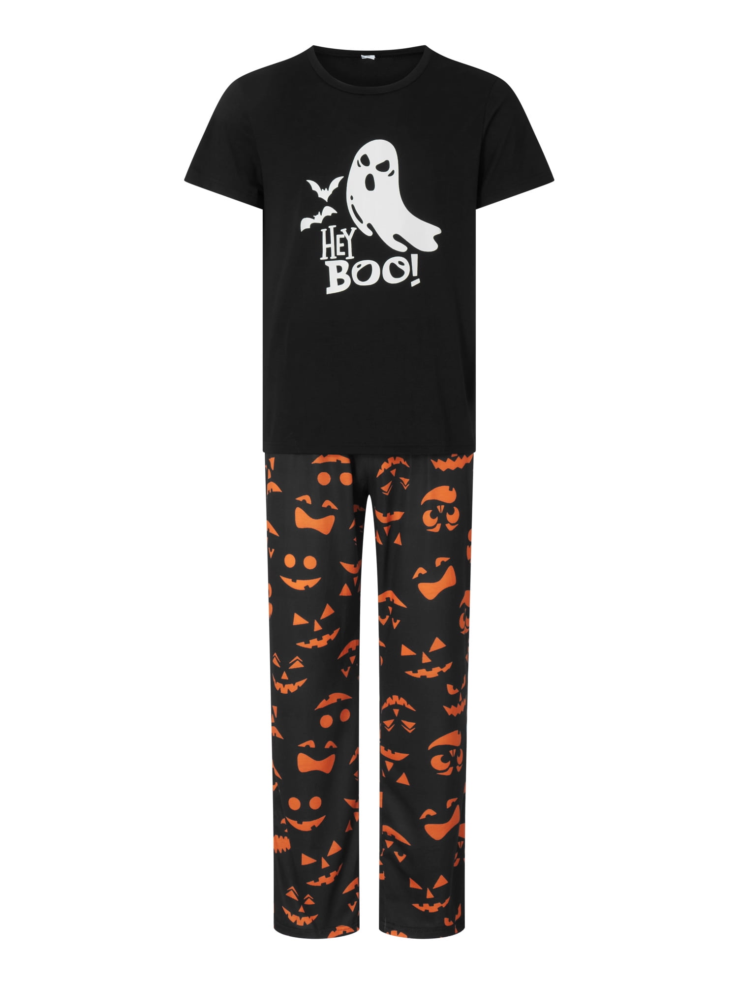 Halloween Pajamas Family Set, Ghost Print Tshirt with Grimace Pants