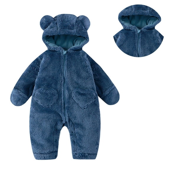 Halloween Pajamas for Girls One-piece Hooded Jumpsuit Winter Romper Bear Onesie for Kids One - Piece Kids Sleepwear Halloween for 9-12 Months