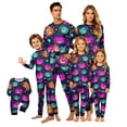thumbnail image 1 of Halloween Pajamas, Halloween Matching Family Pajamas Neon Pumpkin Print Long Sleeve 2Pcs Pj Set Soft Sleepwear Nightwear Loungewear Holiday Party Costume Fun Festive Bright Spooky Season for Family, 1 of 4