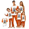 thumbnail image 1 of Halloween Pajamas, Halloween Matching Family Pajamas Orange Skeleton Print Long Sleeve Two Piece Pj Set Spooky Sleepwear Nightwear Loungewear Fall Holiday Family Photos, 1 of 4