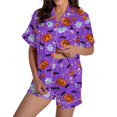thumbnail image 1 of Halloween Pajamas Halloween Pumpkin Print Plus Size Button Pajamas for Women Set, 1 of 5