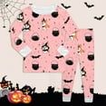thumbnail image 1 of Halloween Pajamas Kids Pumpkin Ghost Print Pajamas Set Crewneck Soft Comfort Long Sleeve Top Sleepwear with Pants Set Toddler Girls Pjs Size 3-4 Years, 1 of 3