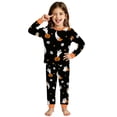 thumbnail image 1 of Halloween Pajamas Kids Size 4-5 Years Boys Girls Themed Loungewear Long Sleeve Top and Pants Soft Wear Pjs for Girls Black, 1 of 6